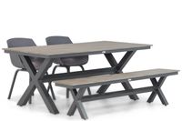 Lifestyle Salina/Forest 180 cm dining tuinset 4-delig - thumbnail