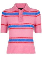 DSQUARED2 polo rayé en maille - Rose