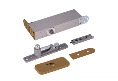 ODB-100G Taatsdeurscharnier goud voor pivoterende deuren van max.100kg - gouden afdekplaten ODB-100G Taatsdeurscharnier goud voor pivoterende deuren van max.100kg - gouden afdekplaten