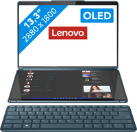 Lenovo Yoga Book 9 Hybride (2-in-1) 33,8 cm (13.3") Touchscreen 2.8K Intel® Core™ i7 i7-1355U 16 GB LPDDR5x-SDRAM 1 TB SSD Wi-Fi 6E (802.11ax) Windows 11 Home Blauwgroen - thumbnail