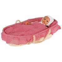 Goki Doll's carry cradle including lining,mattress,pillow,quilt Poppenreiswieg