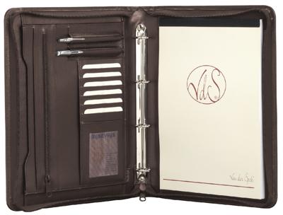 Schrijfmap van der Spek 2041 A4 met ringmechaniek en rits bruin Schrijfmap van der Spek 2041 A4 met ringmechaniek en rits bruin