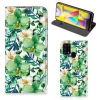 Samsung Galaxy M31 Smart Cover Orchidee Groen