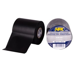 HPX PVC isolatietape | Zwart | 100mm x 33m - IB10033 | 12 stuks IB10033