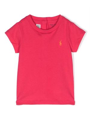 Ralph Lauren Kids T-shirt met borduurwerk - Roze