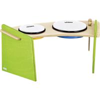 Nino Percussion NINO965 kinder handtrommel set met houten onderstel