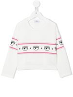 Chiara Ferragni Kids t-shirt à logo imprimé - Blanc