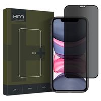 iPhone 11 / iPhone XR Hofi Anti Spy Pro+ Privacy Glazen Screenprotector - Zwarte Rand - thumbnail