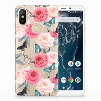 Xiaomi Mi A2 TPU Case Butterfly Roses