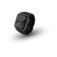 JT Berlin Wannsee armband voor Apple Watch 49 mm / 45 mm / 44 mm / 42 mm vervangende armband [Watch Ultra, Watch SE, Series 8/7/6/5/4/3/2/1, leder/Nytech, aluminium] zwart/space grijs