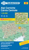 Wandelkaart 009 Alpi Carniche - Carnia Centrale | Tabacco Editrice - thumbnail