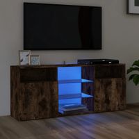 Tv-meubel met LED-verlichting 120x30x50 cm gerookt eikenkleurig