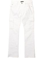 Purple Brand jean évasé P004 à poches cargo - Blanc