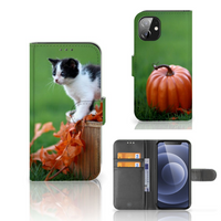 Apple iPhone 12 Mini Telefoonhoesje met Pasjes Kitten - thumbnail