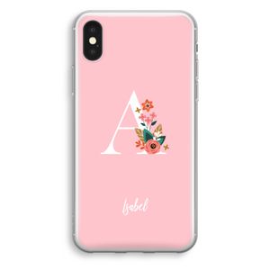 Pink Bouquet: iPhone X Transparant Hoesje