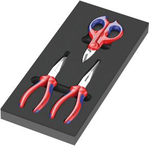 Wera 05150181001 Tangenset 3-delig Knipex, met schuimrubber inzetstuk