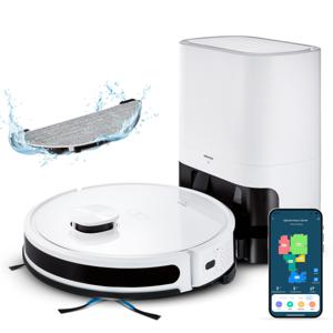 Medion MD 11415 Dweil- en zuigrobot Wit Spraakgestuurd, Met stofzak, Besturing via App, Incl. accu, Met dweilfunctie, Compatibel met Amazon Alexa, Compatibel