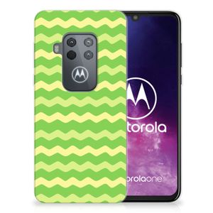 Motorola One Zoom TPU bumper Waves Green