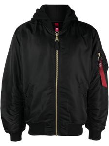 Alpha Industries veste bomber matelassée à capuche - Noir