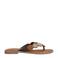 Lazamani 75.451 leren teenslippers oranje