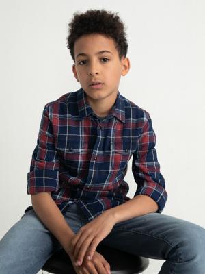 Petrol Industries Jongens Geruit overhemd Spice Red - 116