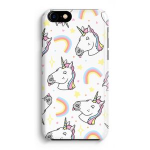 Rainbow Unicorn: Volledig Geprint iPhone 7 Hoesje