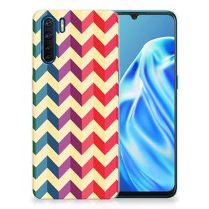 OPPO A91 TPU bumper Zigzag Multi Color