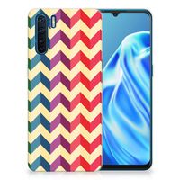 OPPO A91 TPU bumper Zigzag Multi Color - thumbnail