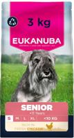 Eukanuba Senior Hondenvoer met verse kip voor kleine rassen, premium droogvoer voor oudere honden, 3 kg
