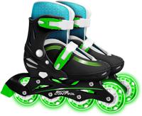 Inline skates hardboot verstelbaar zwart maat 30-33