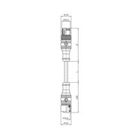 Lutronic 1095 Sensor/actuator aansluitkabel M12 Aantal polen: 4 Stekker, recht 5.00 m 1 stuk(s)