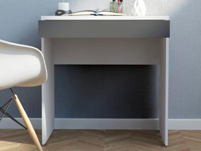 Bureau FUNKY 1 lade wit/grijs