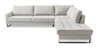Rivièra Maison Loungebank 'West Houston' Rechts, Cotton, kleur Ash Grey