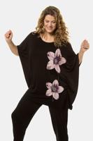 Ulla Popken jurk, loungewear, brede oversized schouders, jersey - Grote Maten