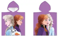 Frozen poncho 50 x 100 cm paars