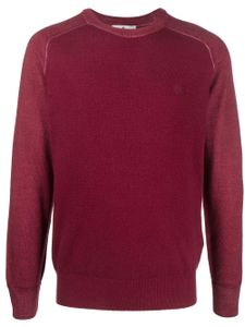 ETRO pull en laine vierge à logo brodé - Rouge