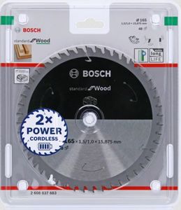 Bosch Accessories Bosch 2608837683 Hardmetaal-cirkelzaagblad 165 x 15.875 mm Aantal tanden: 48 1 stuk(s)