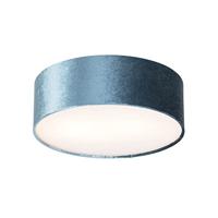 QAZQA - Moderne plafondlamp blauw 30 cm met gouden binnenkant - Drum | Woonkamer | Slaapkamer | Keuken - Stof Cilinder - E27 Geschikt voor LED - Max. 2 x 40 Watt