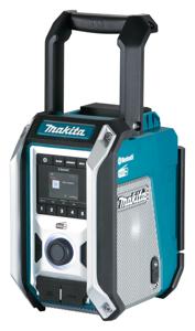 Makita Bouwradio DAB, DAB+ AUX, Bluetooth, USB Spatwaterbestendig, Stofvast Turquoise, Zwart, Zilver