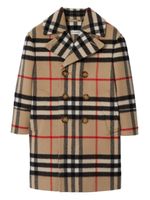 Burberry Kids manteau croisé à motif Vintage Check - Marron - thumbnail