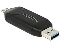 Delock Micro USB OTG Card Reader USB 3.0 A stekker