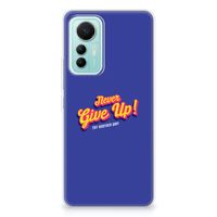 Xiaomi 12 Lite Siliconen hoesje met naam Never Give Up