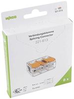 WAGO Verbindingsklemmen 221-613 | 3-polig, tot 6 mm², compacte kabelconnector met hendel voor alle soorten geleiders wereldwijd, bevestigde gebruiksveiligheid, 8 stuks