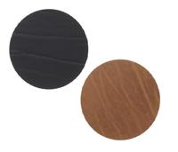 LIND DNA Onderzetter Leer Buffalo Zwart Nature ø 10 cm