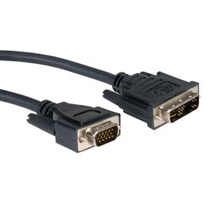 ROLINE DVI-VGA kabel, DVI (12+5) - HD15 M/M, 5 m