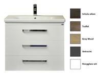 Sanicare Q10 badkamermeubel 3 laden 80 cm schots-eiken