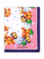 Dolce & Gabbana Kids serviette de plage à fleurs - Blanc