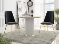 Set van 2 stoelen MEREDITH zwart - thumbnail