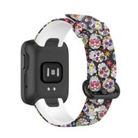 By Qubix - Siliconen band met print - Skelet - Compatible met Xiaomi Mi Watch Lite/Redmi Watch - Compatible Xiaomi bandje
