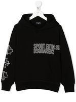 DSQUARED2 KIDS hoodie en polaire à logo imprimé - Noir